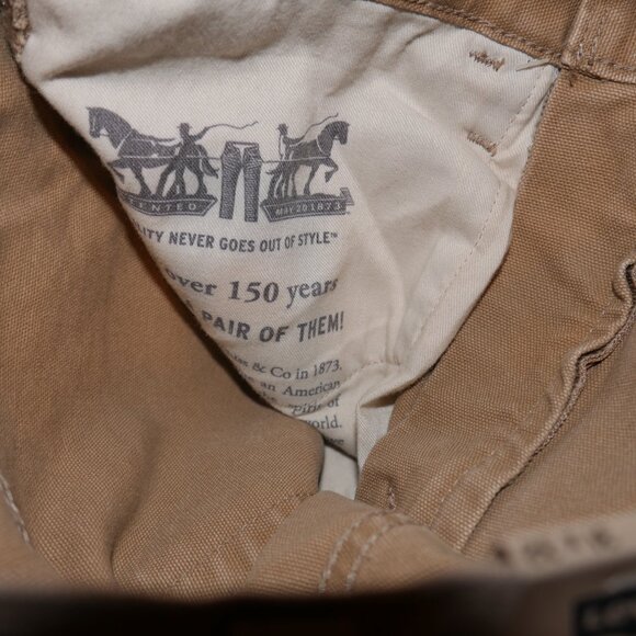 Levi's Workwear 568 Loose Double-knee Men's Pants Size 31x32 Distressed Tan NWT - Picture 14 of 14